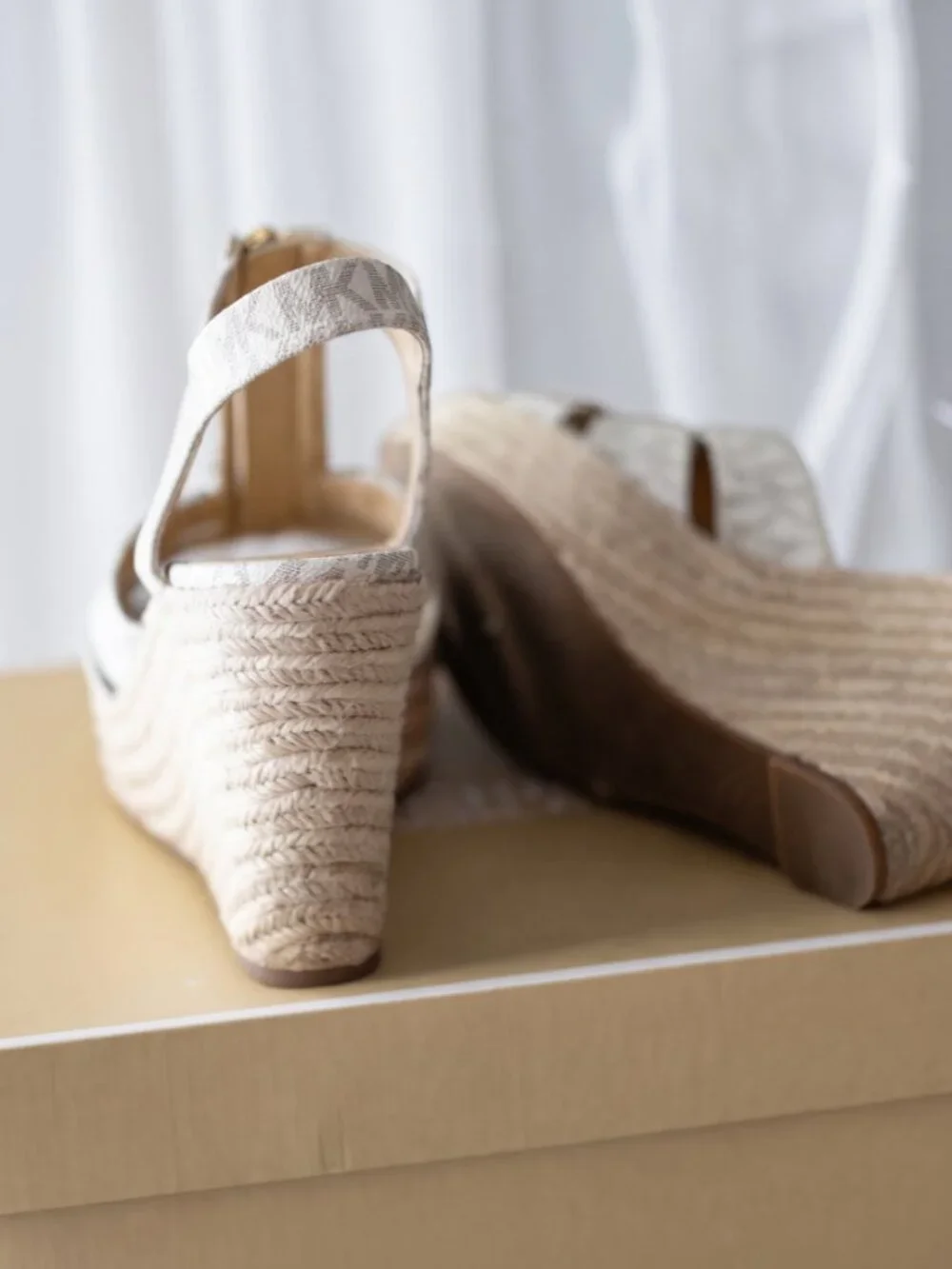 White Michael Kors Wedges